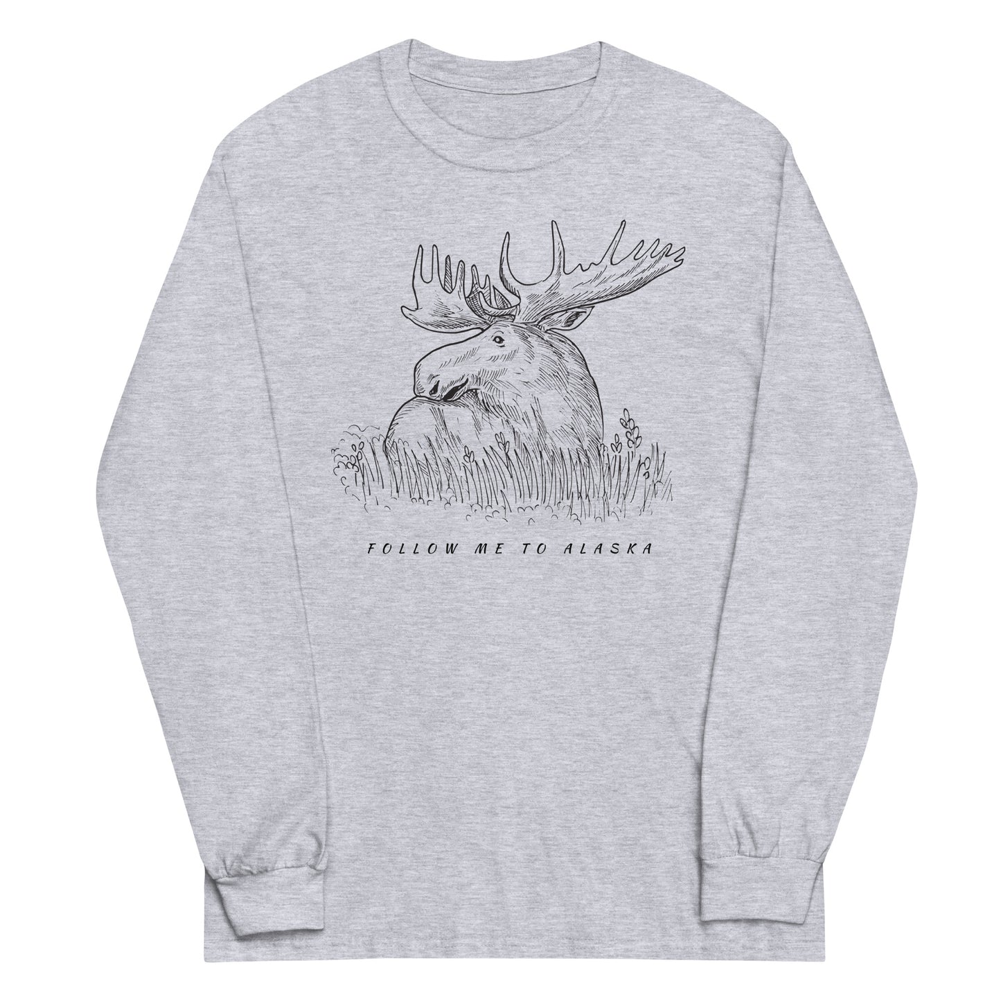 Men’s Long Sleeve Shirt with Moose