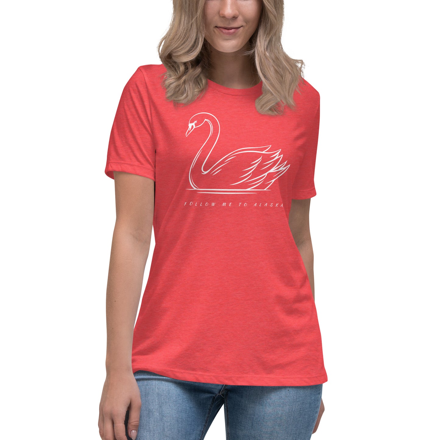 Follow Me to Alaska Swan Women's Relaxed T-Shirt