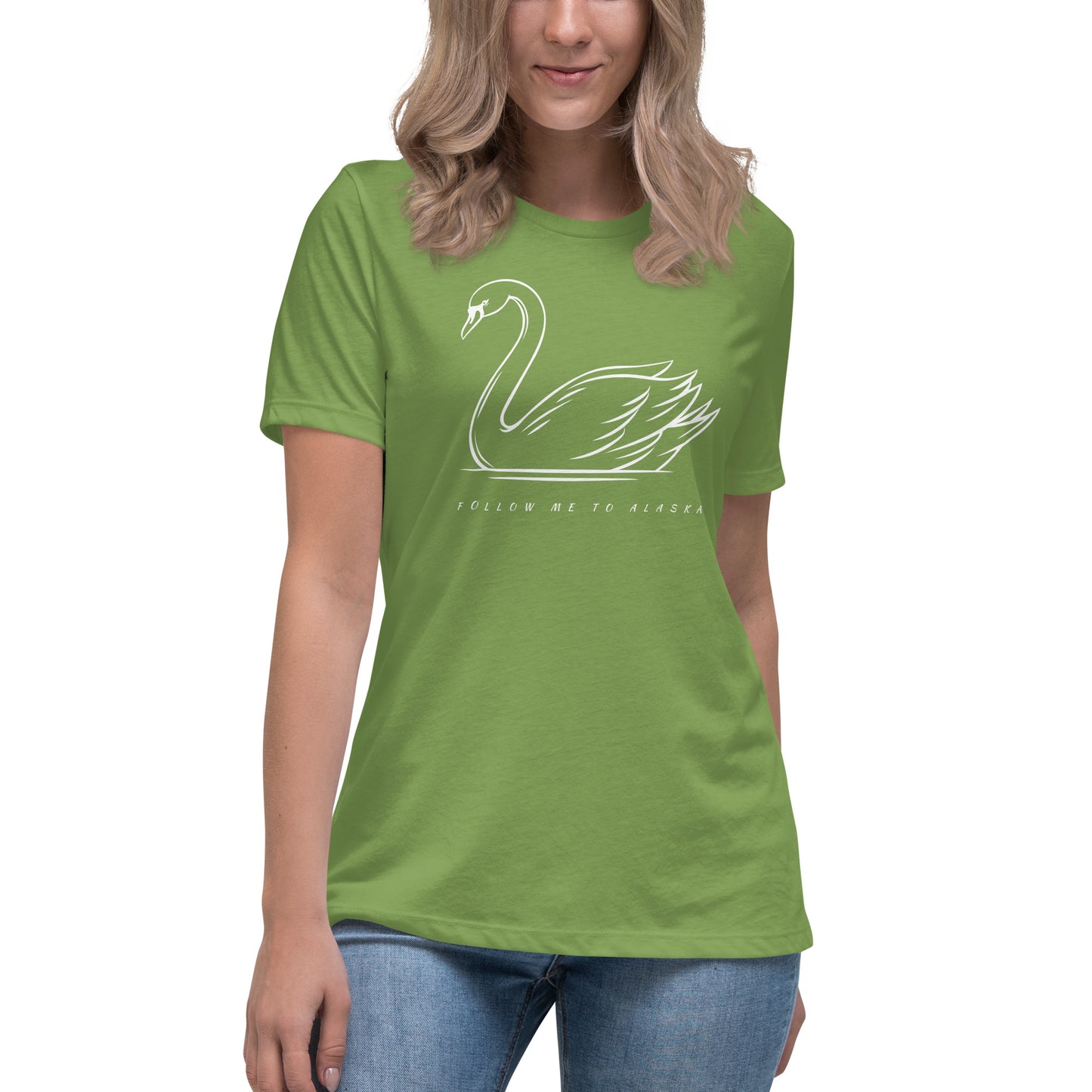 Follow Me to Alaska Swan Women's Relaxed T-Shirt