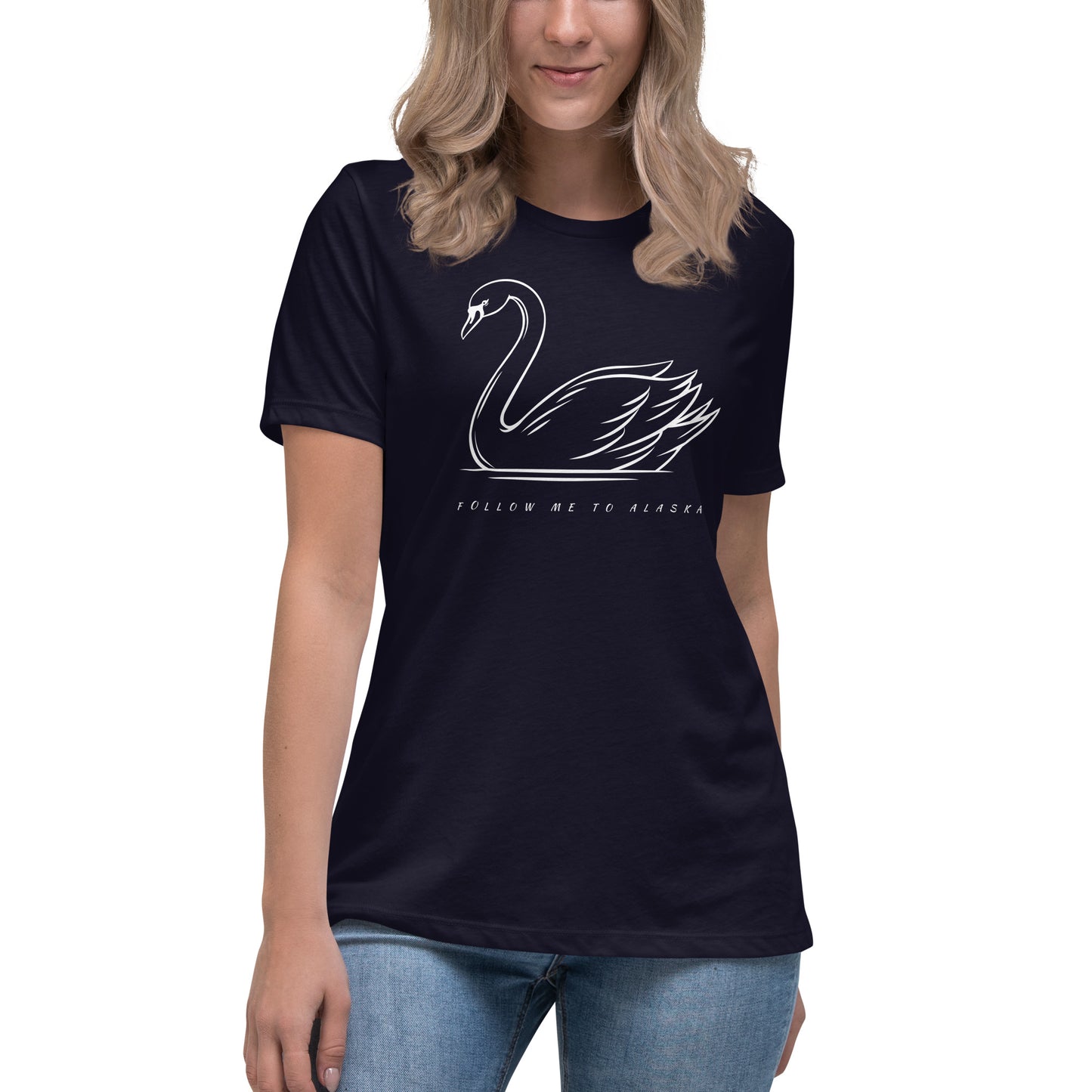 Follow Me to Alaska Swan Women's Relaxed T-Shirt