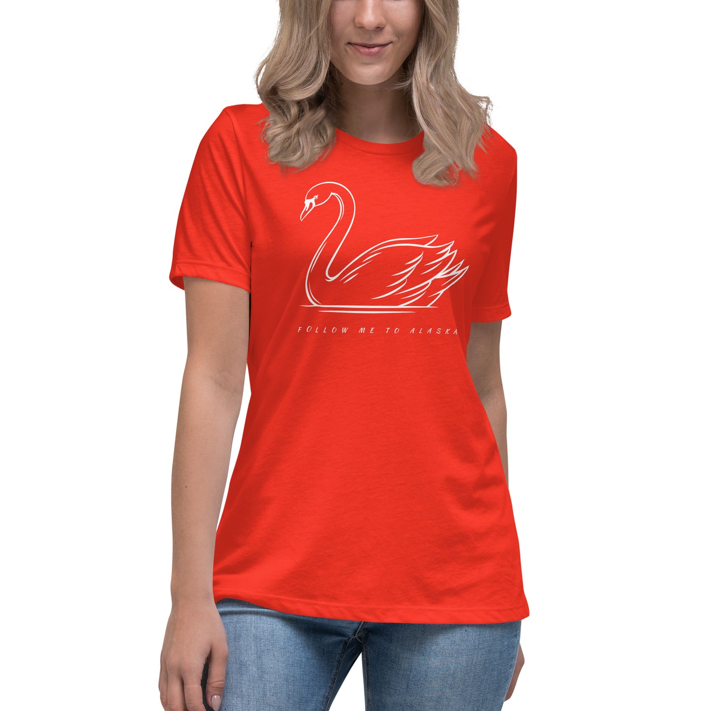 Follow Me to Alaska Swan Women's Relaxed T-Shirt