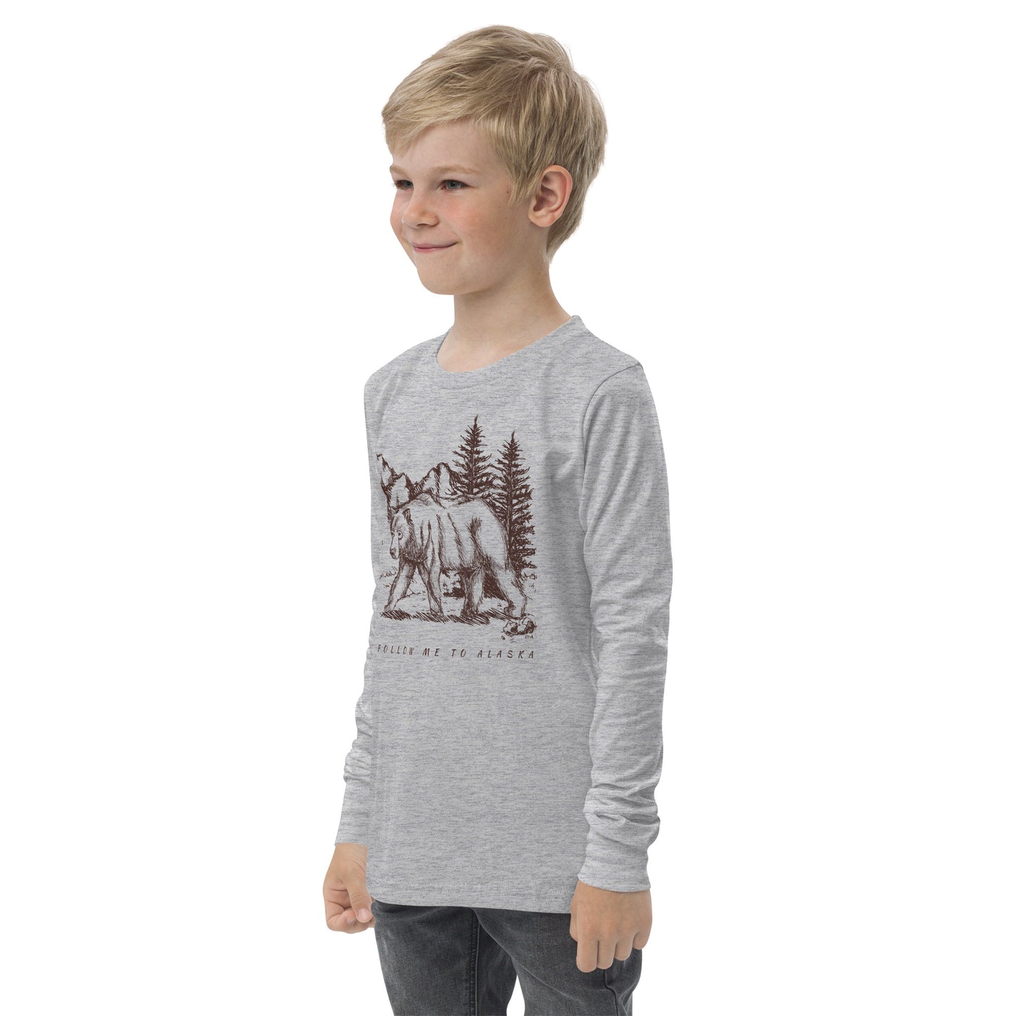 Grizzly Bear Youth Long Sleeve Tee