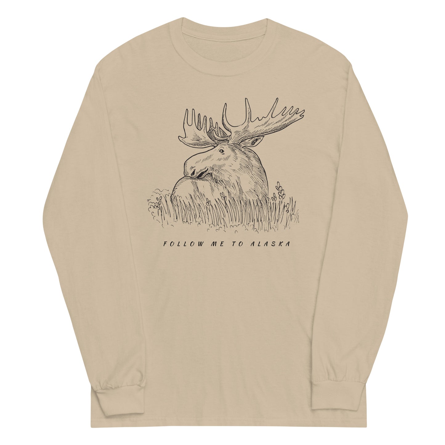 Men’s Long Sleeve Shirt with Moose