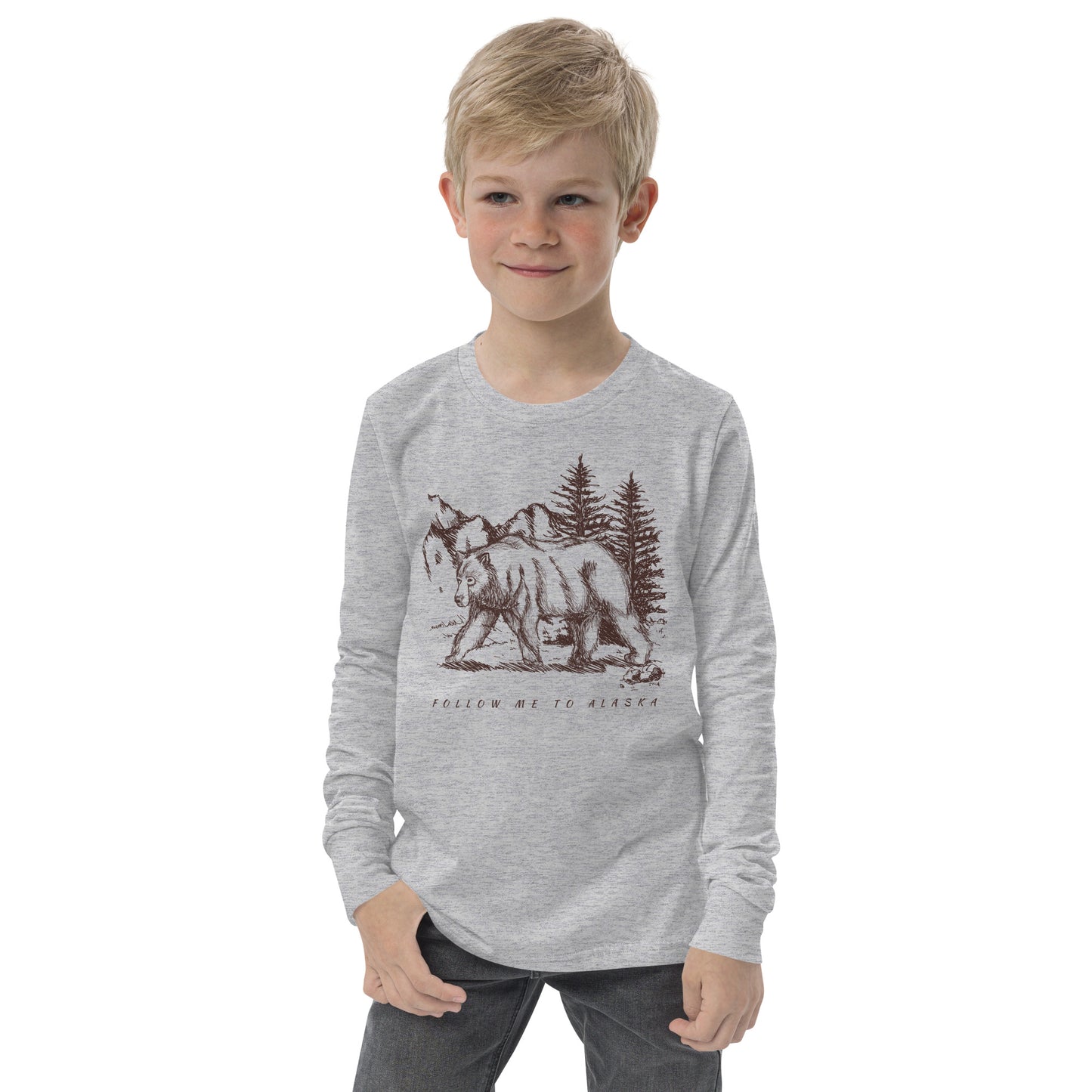 Grizzly Bear Youth Long Sleeve Tee