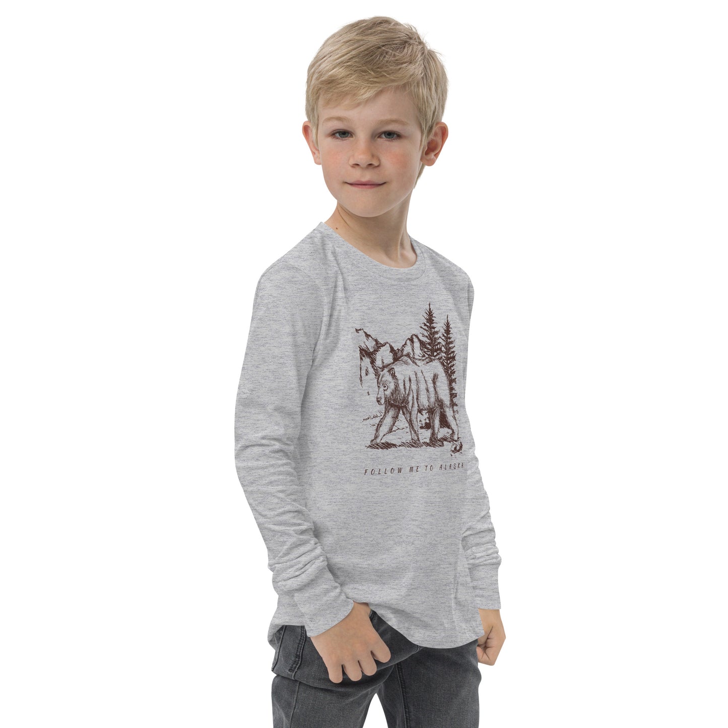 Grizzly Bear Youth Long Sleeve Tee