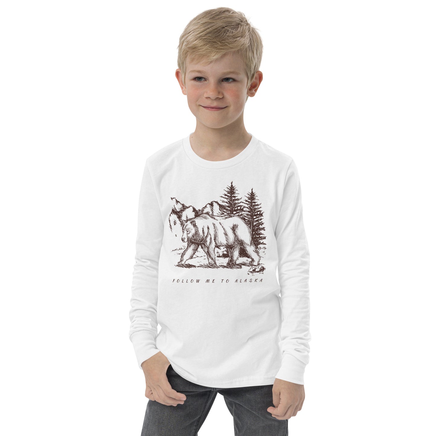 Grizzly Bear Youth Long Sleeve Tee