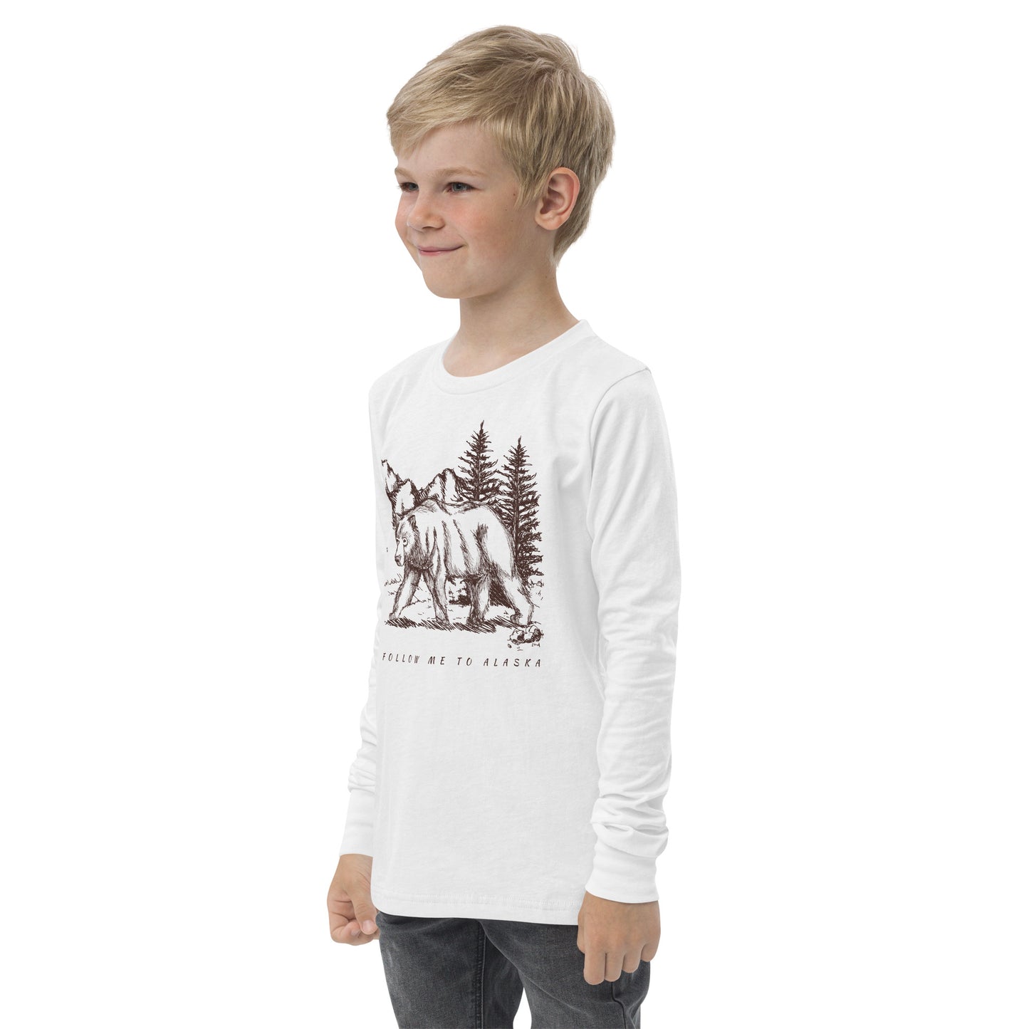 Grizzly Bear Youth Long Sleeve Tee