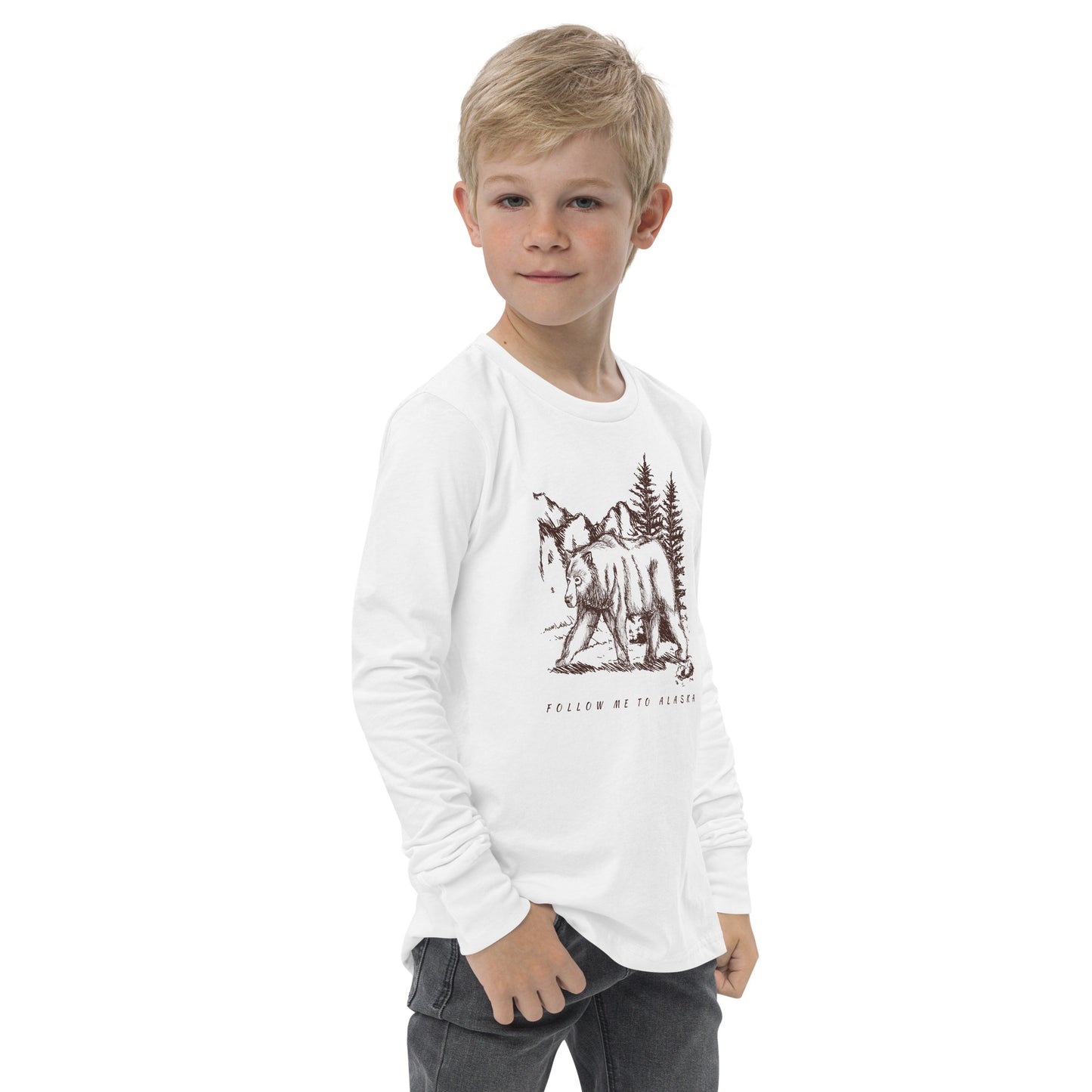 Grizzly Bear Youth Long Sleeve Tee